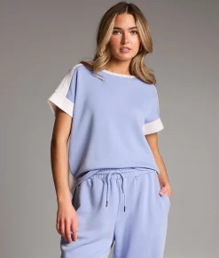 BKE Color Block Dolman Pullover Natural Off White