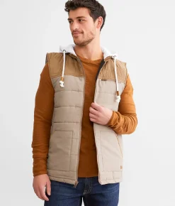Coats & Jackets | Outpost Makers Color Block Hooded Vest Tan Dune