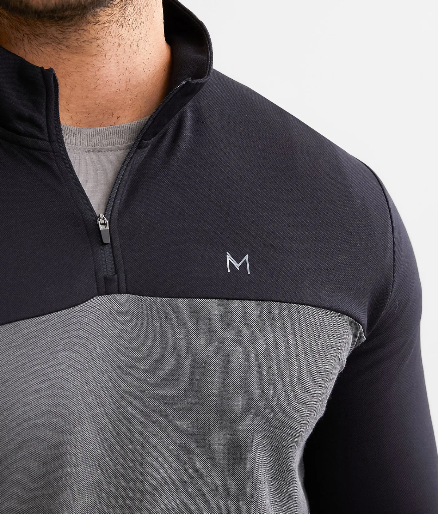 Maven Co-op Color Block Performance Pullover Black Grey Discount