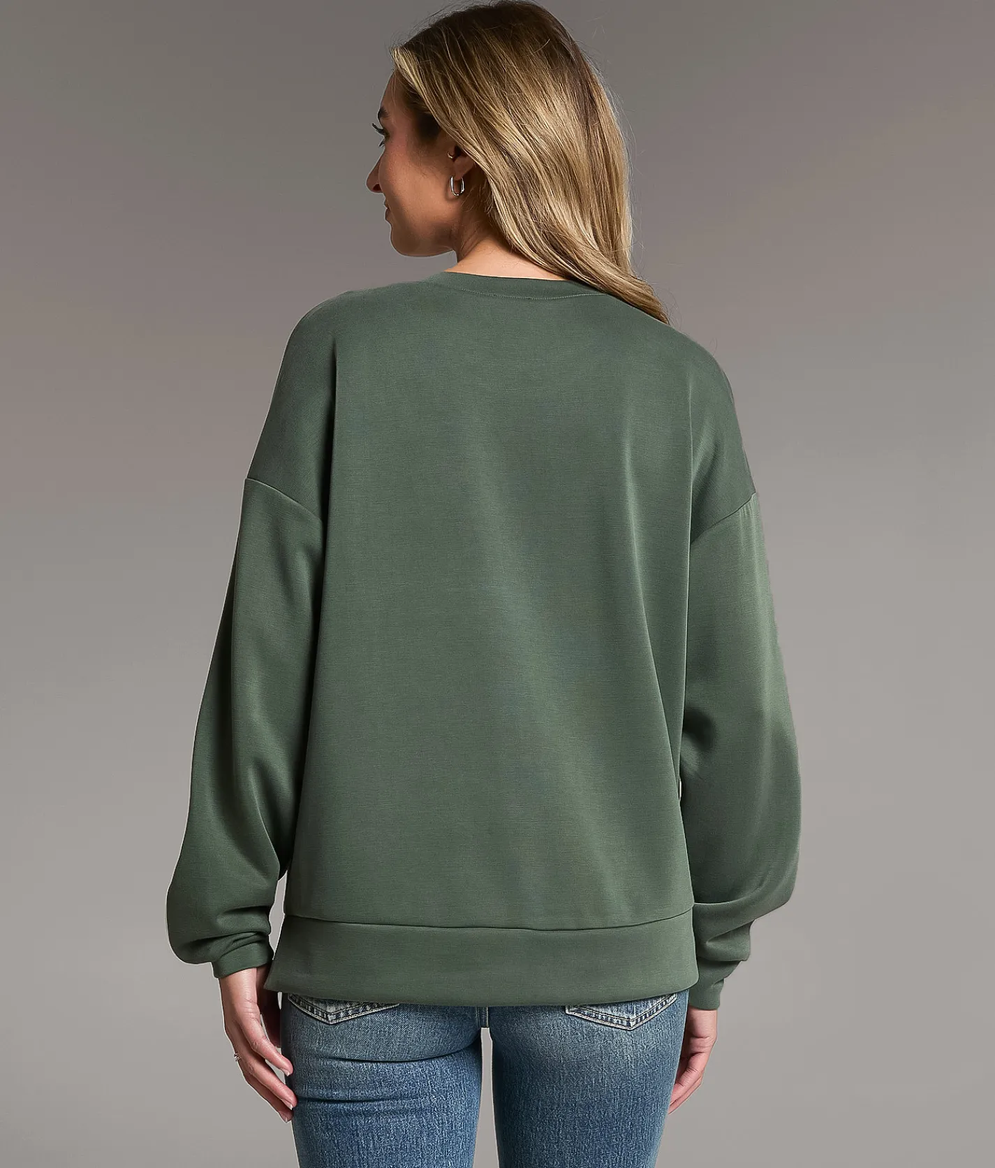 BKE Color Block Pullover Thyme Coco Best