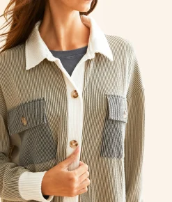 BKE Color Block Shirt Multi Outlet