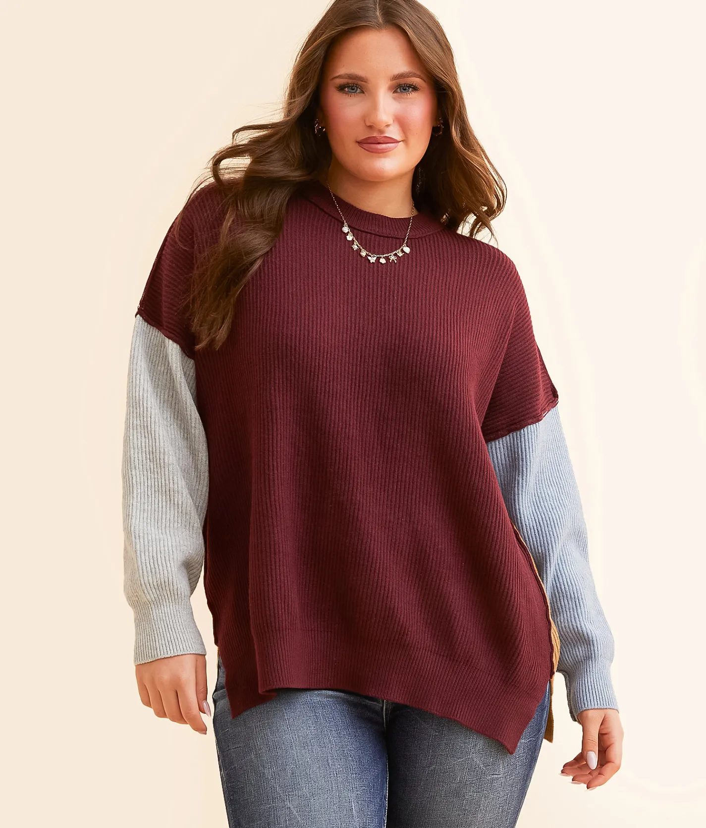 Vigoss Color Block Sweater Multi Outlet