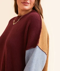 Vigoss Color Block Sweater Multi Outlet