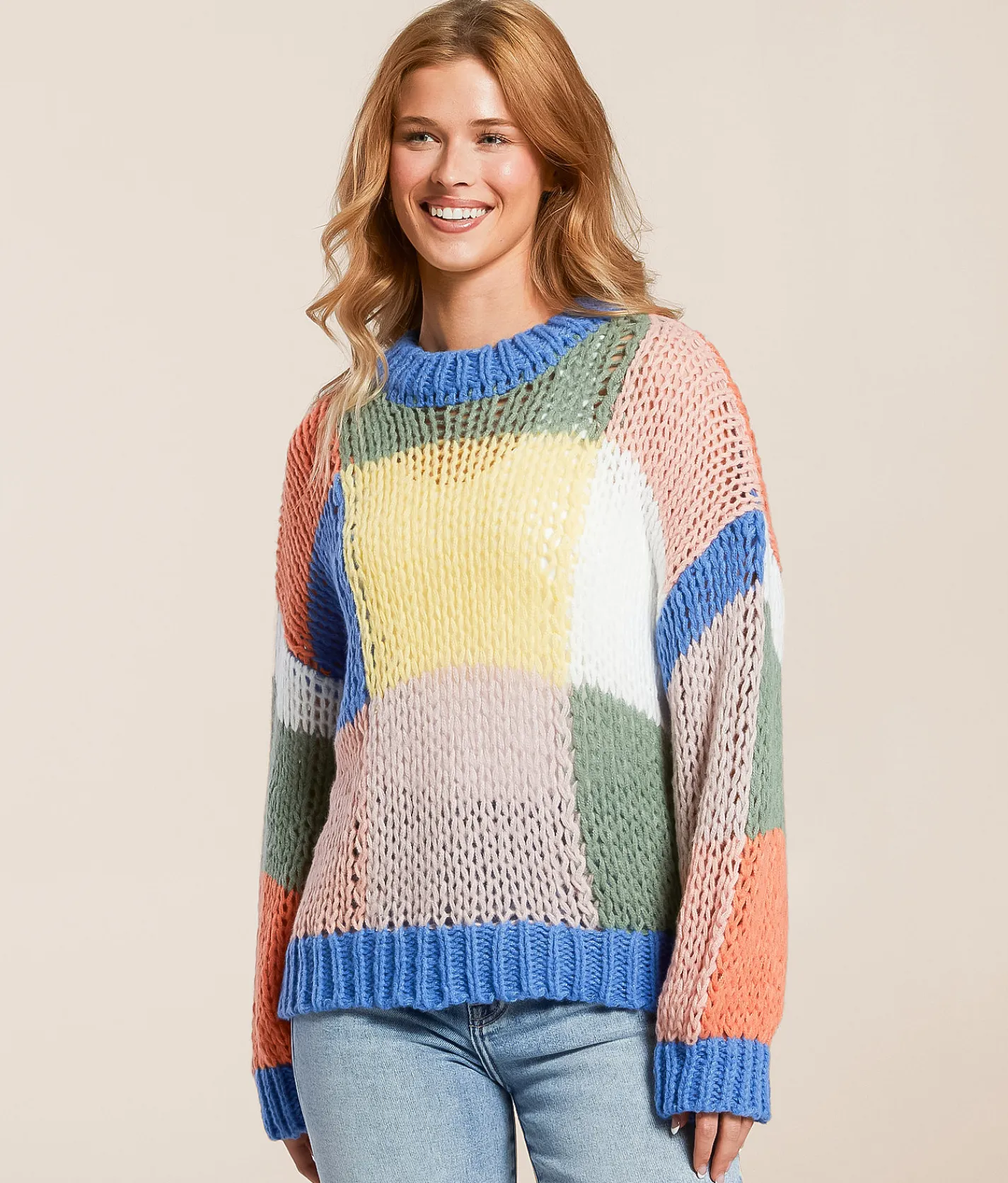 Polagram Color Block Sweater Multi Clearance