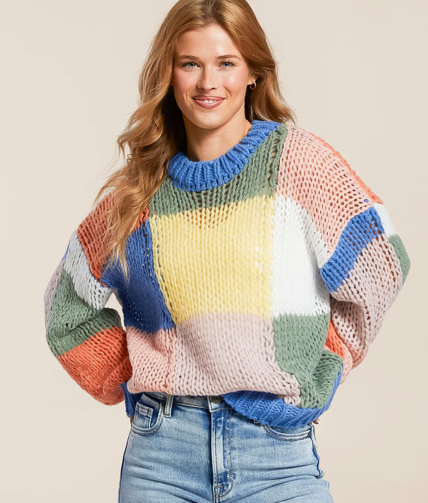 Polagram Color Block Sweater Multi Clearance