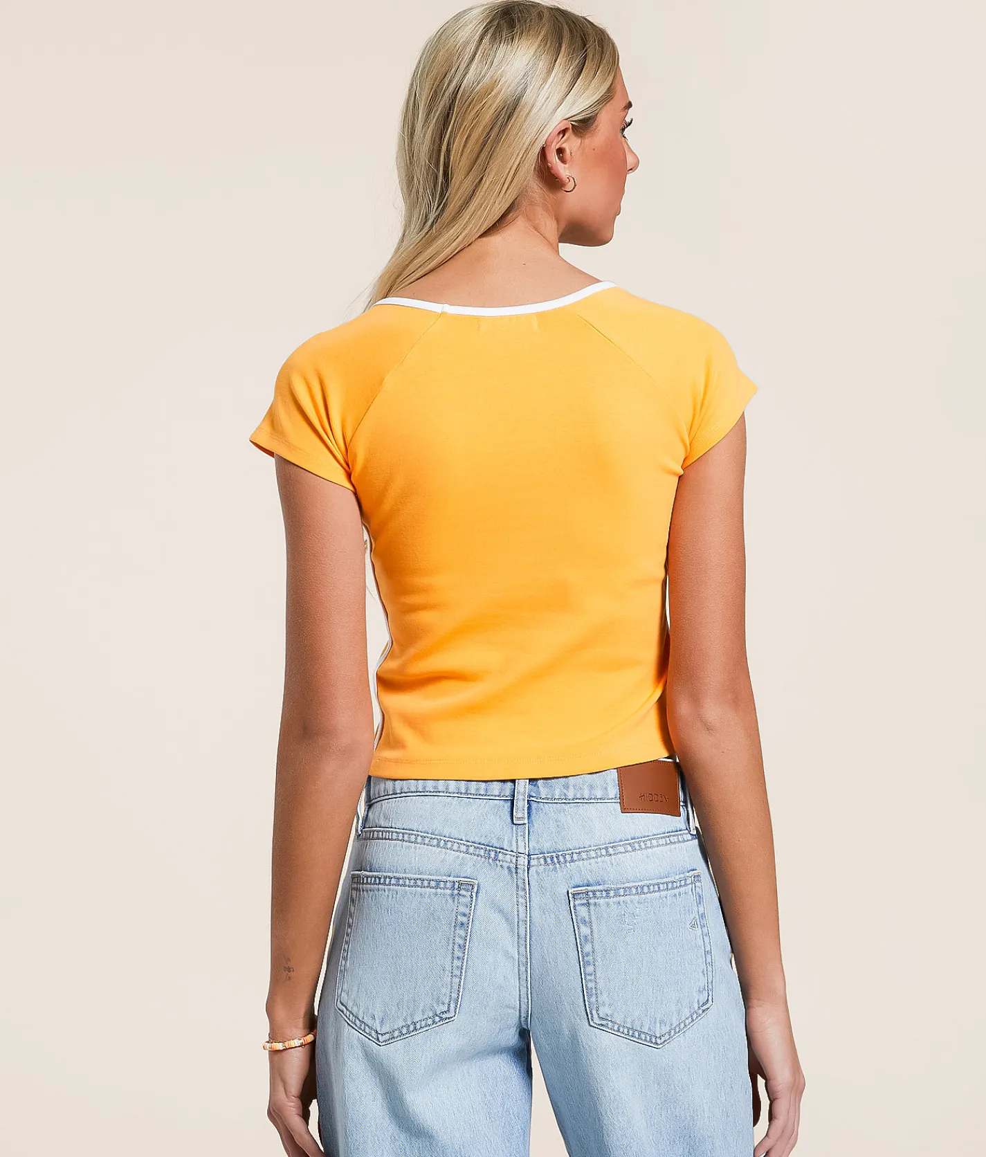 Tops | FITZ + EDDI Color Block T-Shirt Blazing Orange