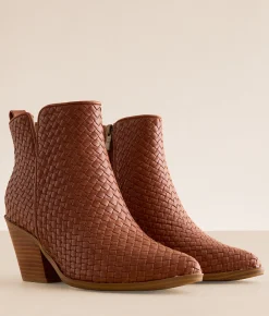 Hey Girl By Corkys Come & Get It Woven Ankle Boot Bourbon Outlet