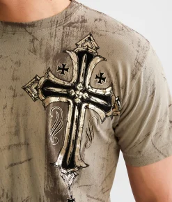 Graphic T-Shirts | Affliction Concept T-Shirt Timberwolf