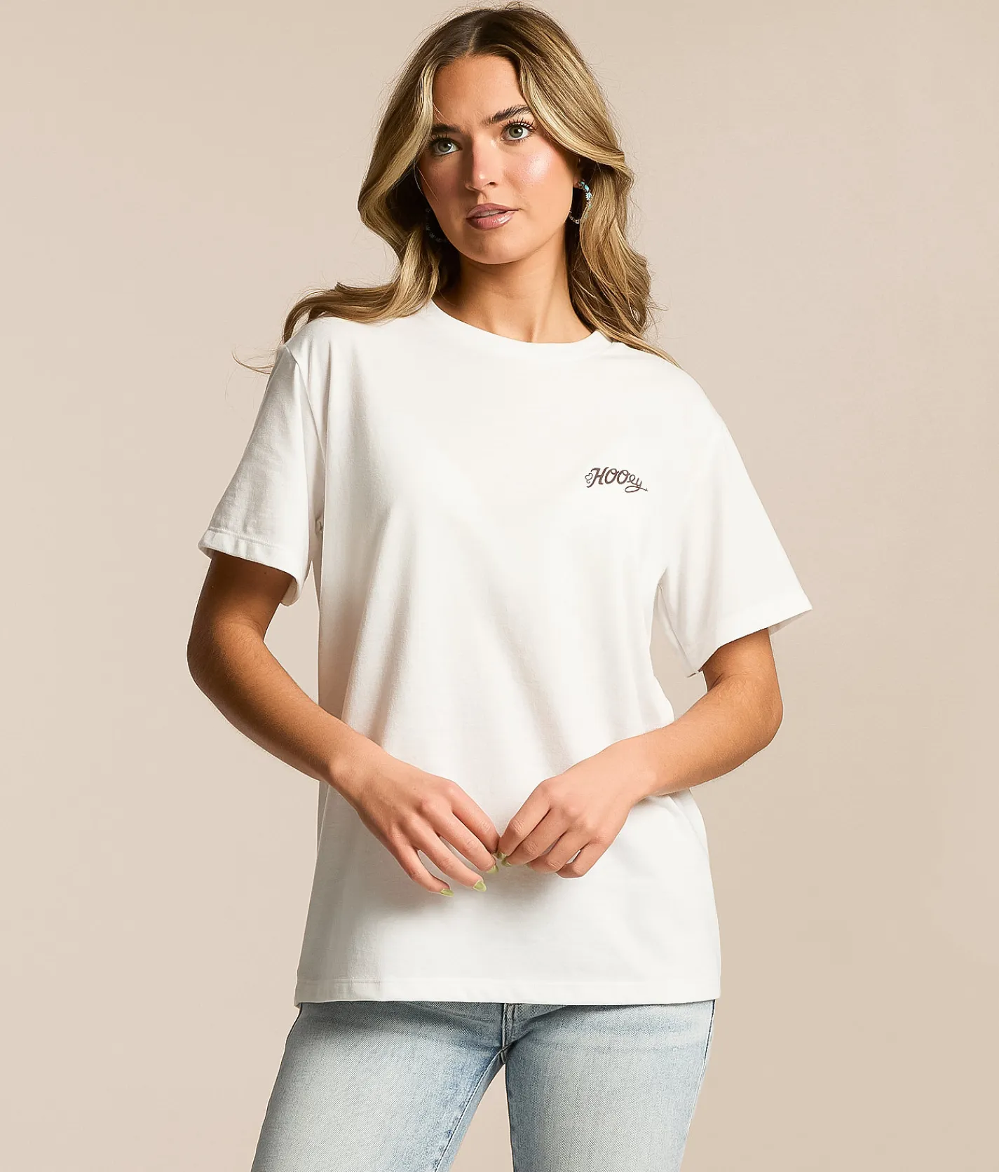Hooey Concho T-Shirt Cream Clearance