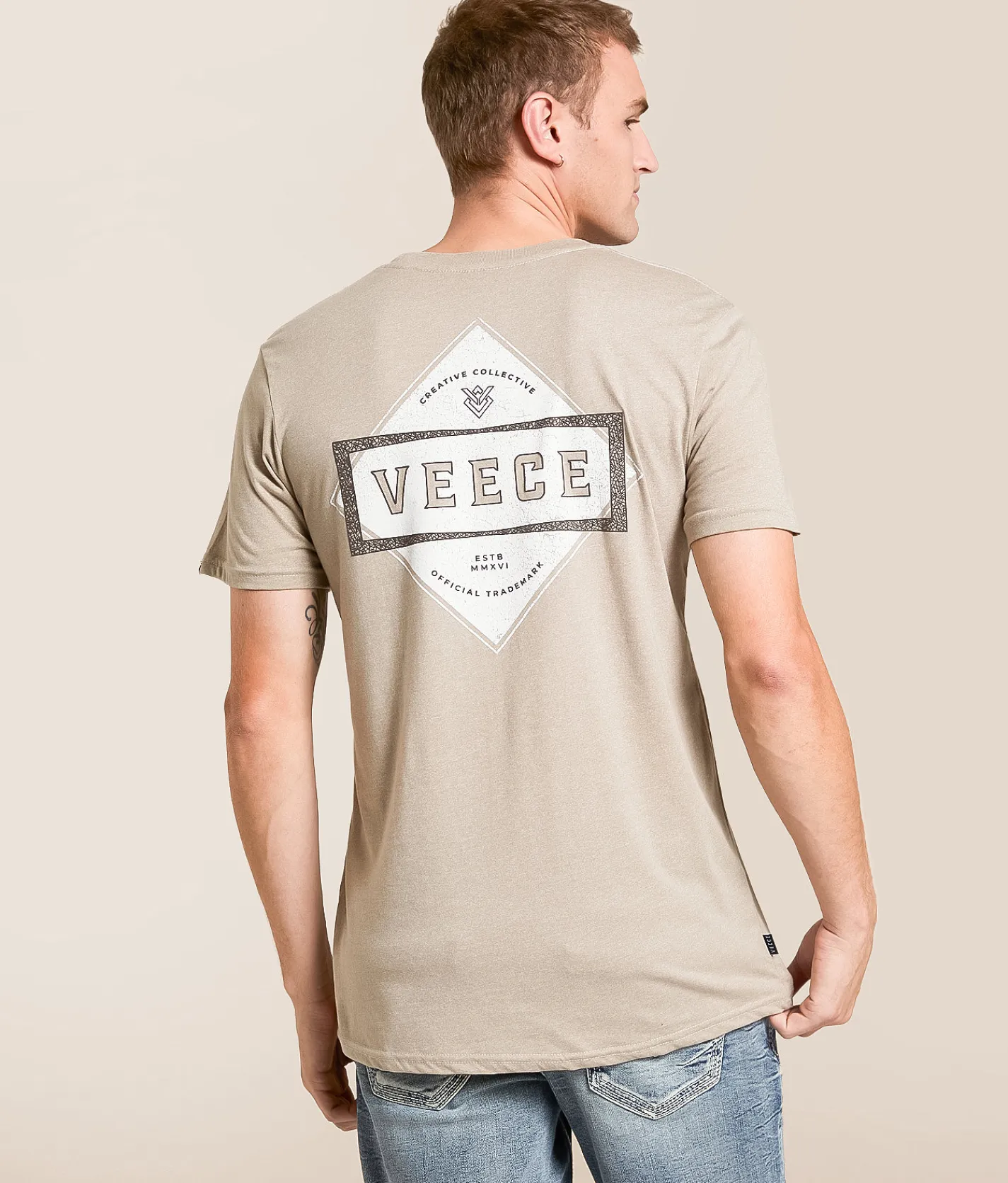 Tops|Graphic T-Shirts | Veece Conscript T-Shirt Cloudy Grey