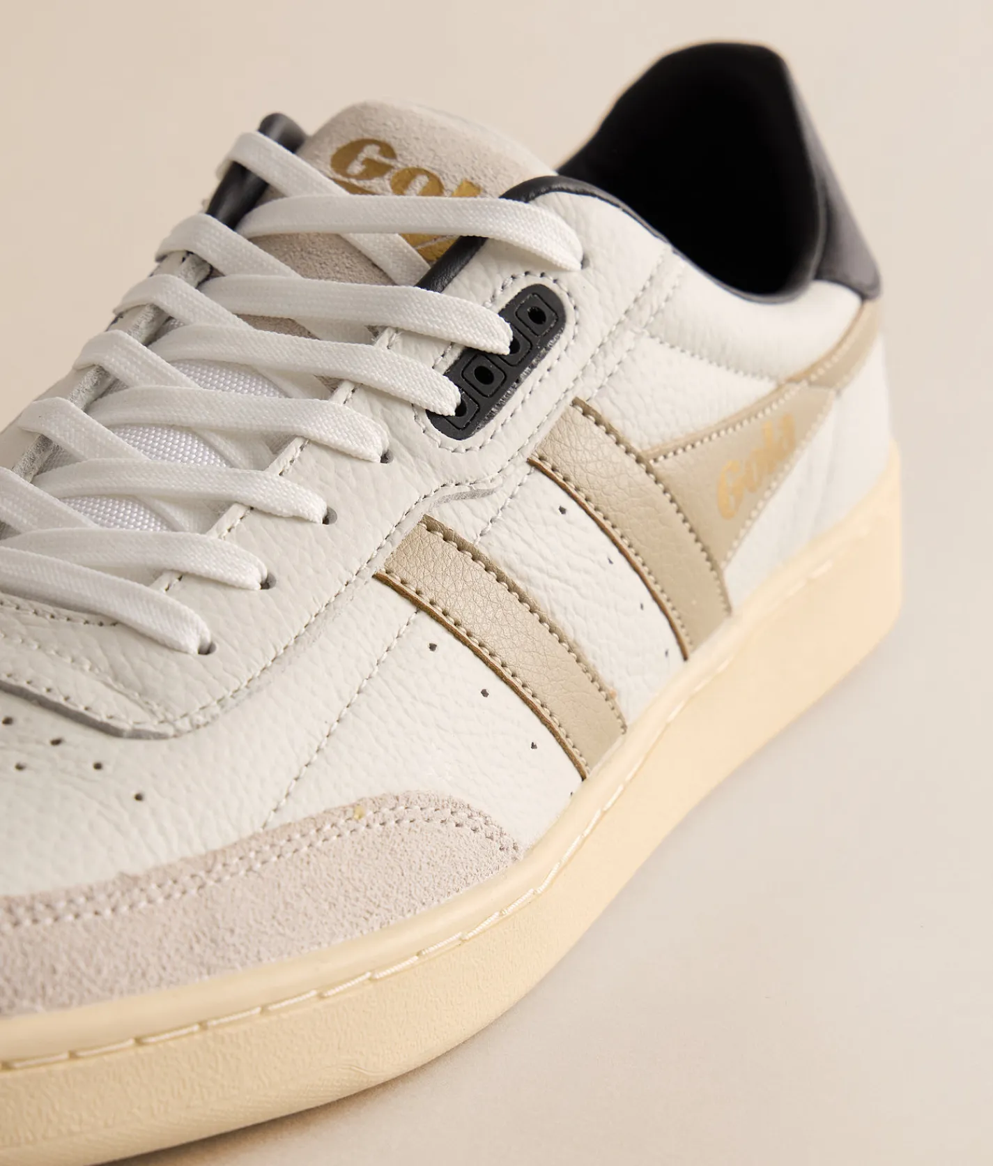 Gola® Contact Leather Sneaker White Bone Black New