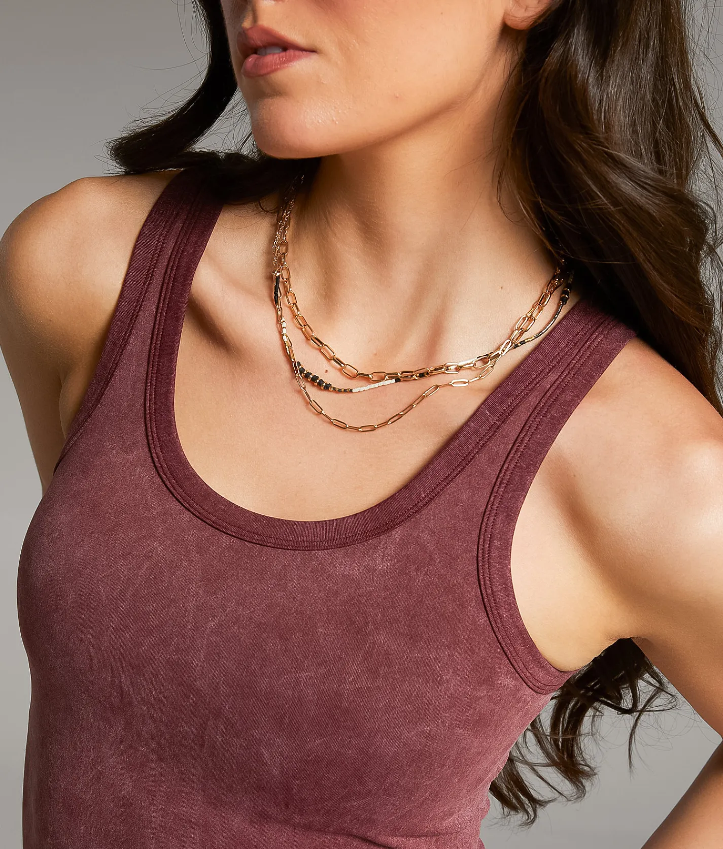 Tops | BKE core Contour Tank Top Thyme