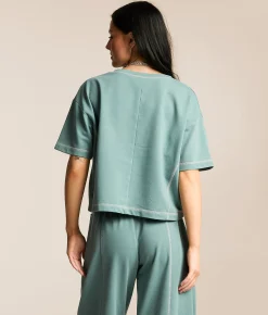 Tops | Gilded Intent Contrast Stitch Top Trellis