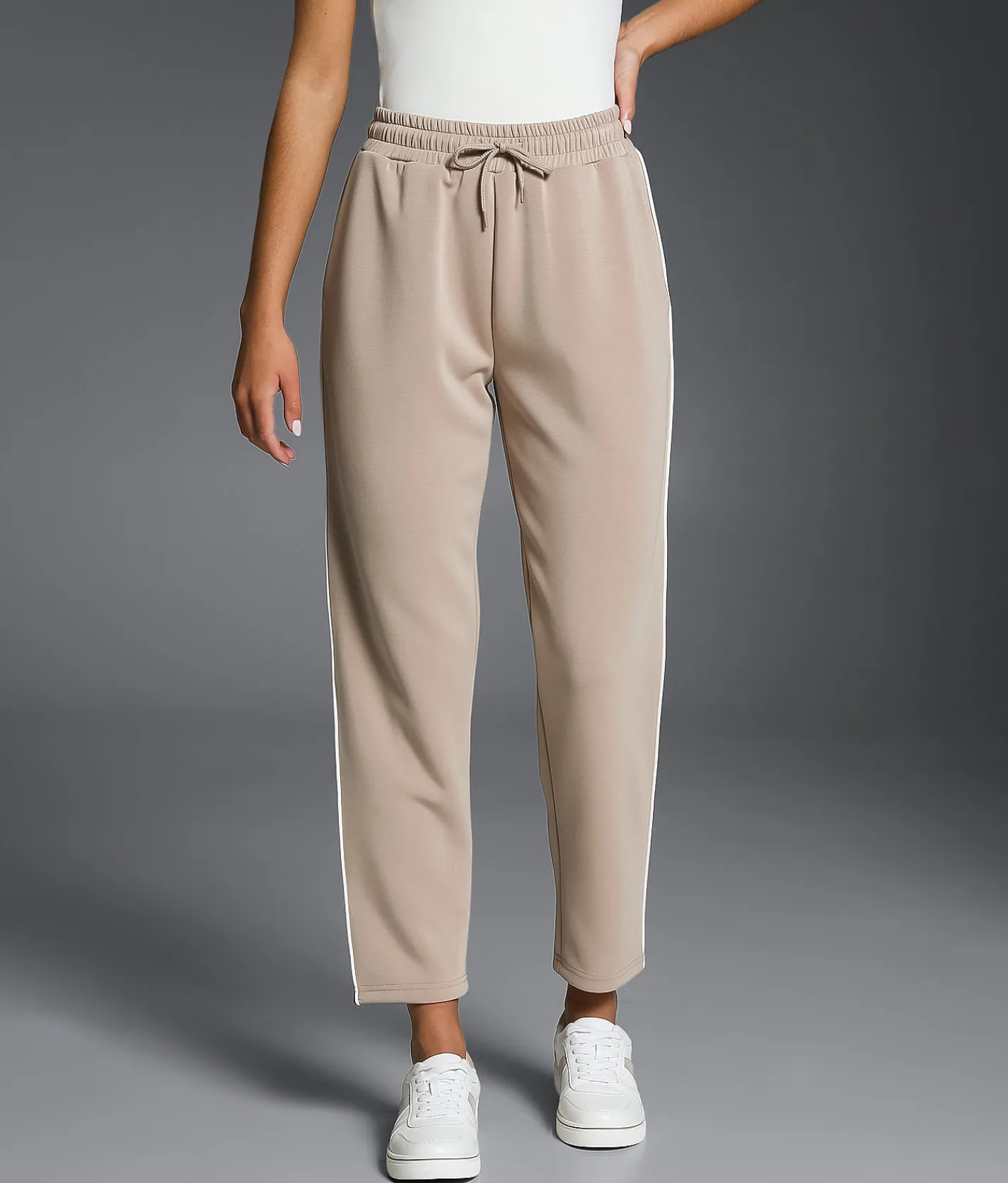 Bottoms | Buckle Black Contrast Striped Taper Pant Cobblestone