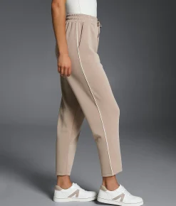 Buckle Black Contrast Striped Taper Pant Cobblestone