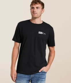 RVCA Contrast T-Shirt Black Clearance
