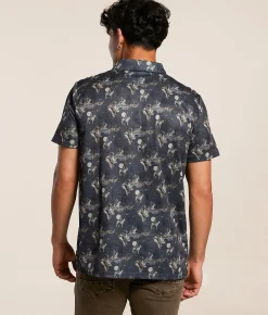 Tops | Rock & Roll Denim Conversational Performance Polo Charcoal