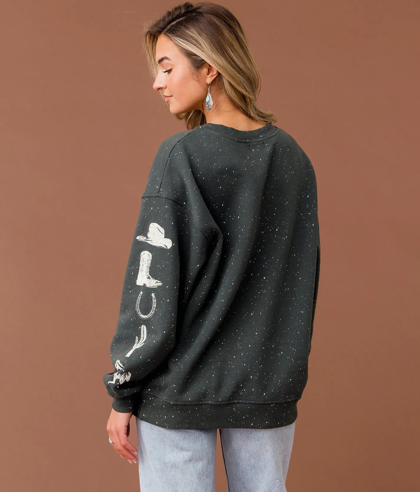 Tops | Sterling & Stitch Cool It Cowboy Pullover Salt Pepper