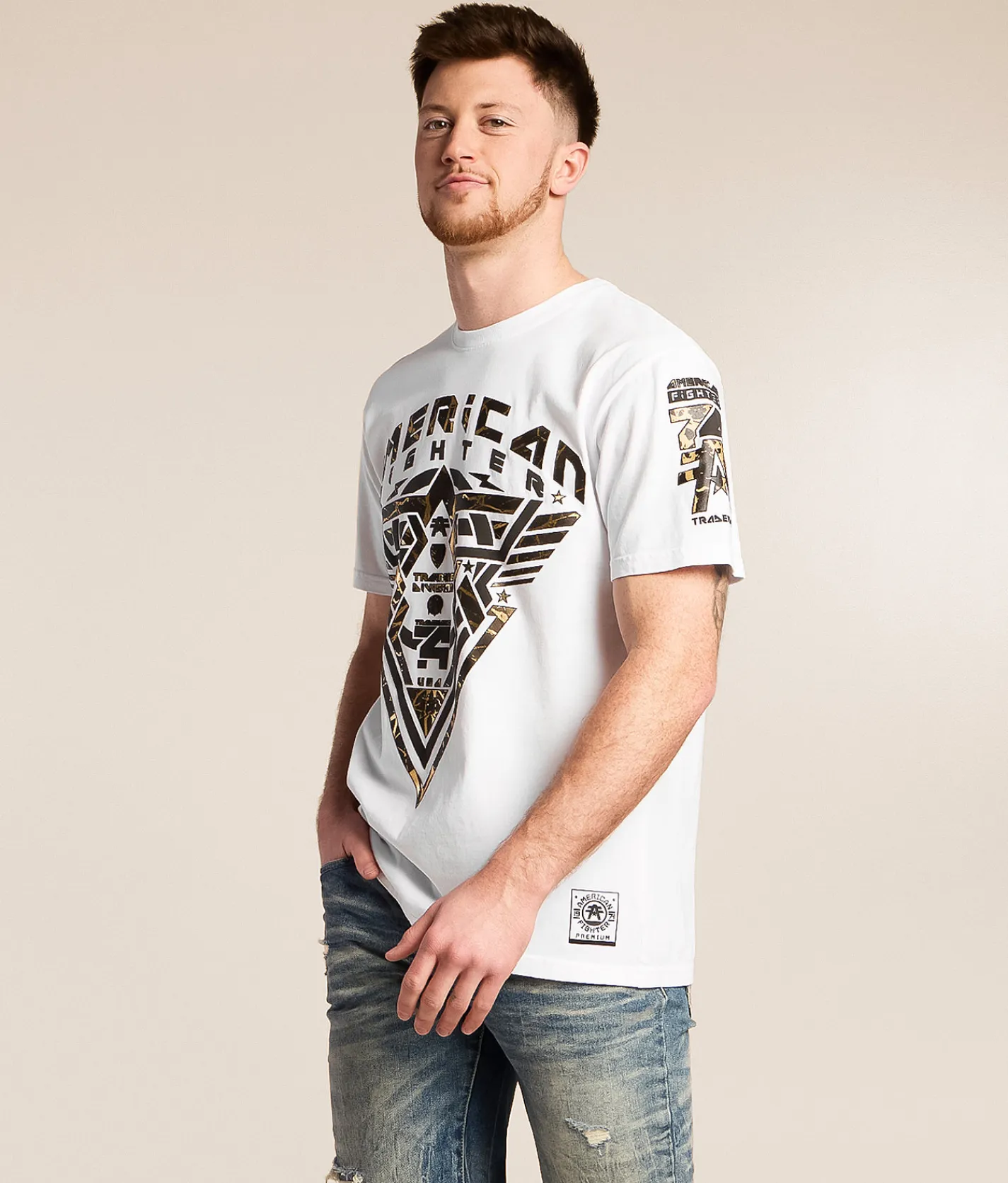 Tops|Graphic T-Shirts | American Fighter Cool Springs T-Shirt White
