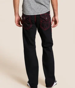 Affliction Cooper Relaxed Straight Stretch Jean Black Hot