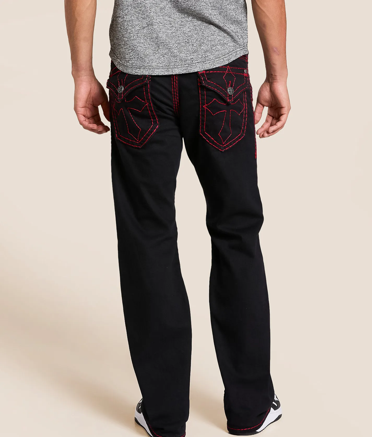 Affliction Cooper Relaxed Straight Stretch Jean Black Hot
