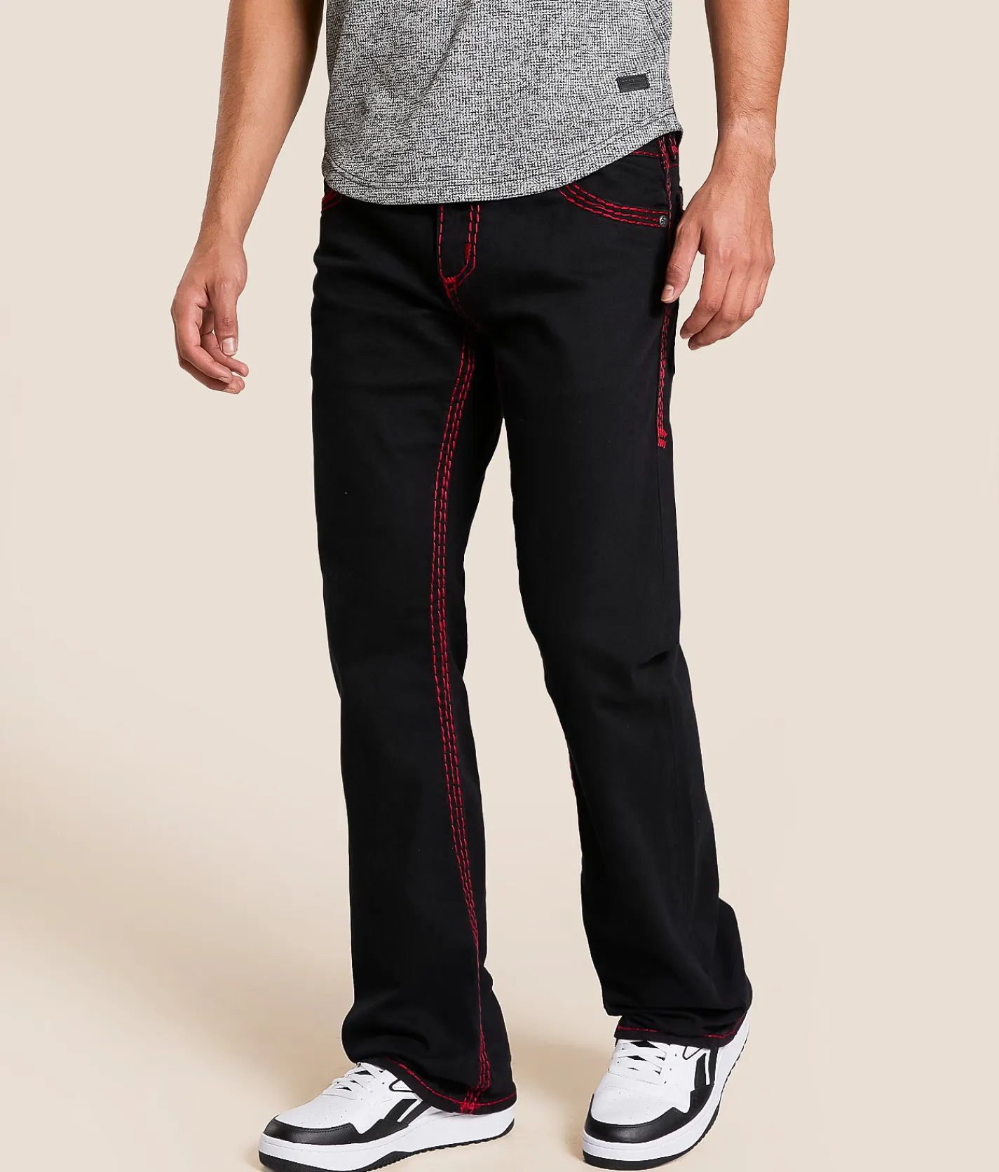 Affliction Cooper Relaxed Straight Stretch Jean Black Hot