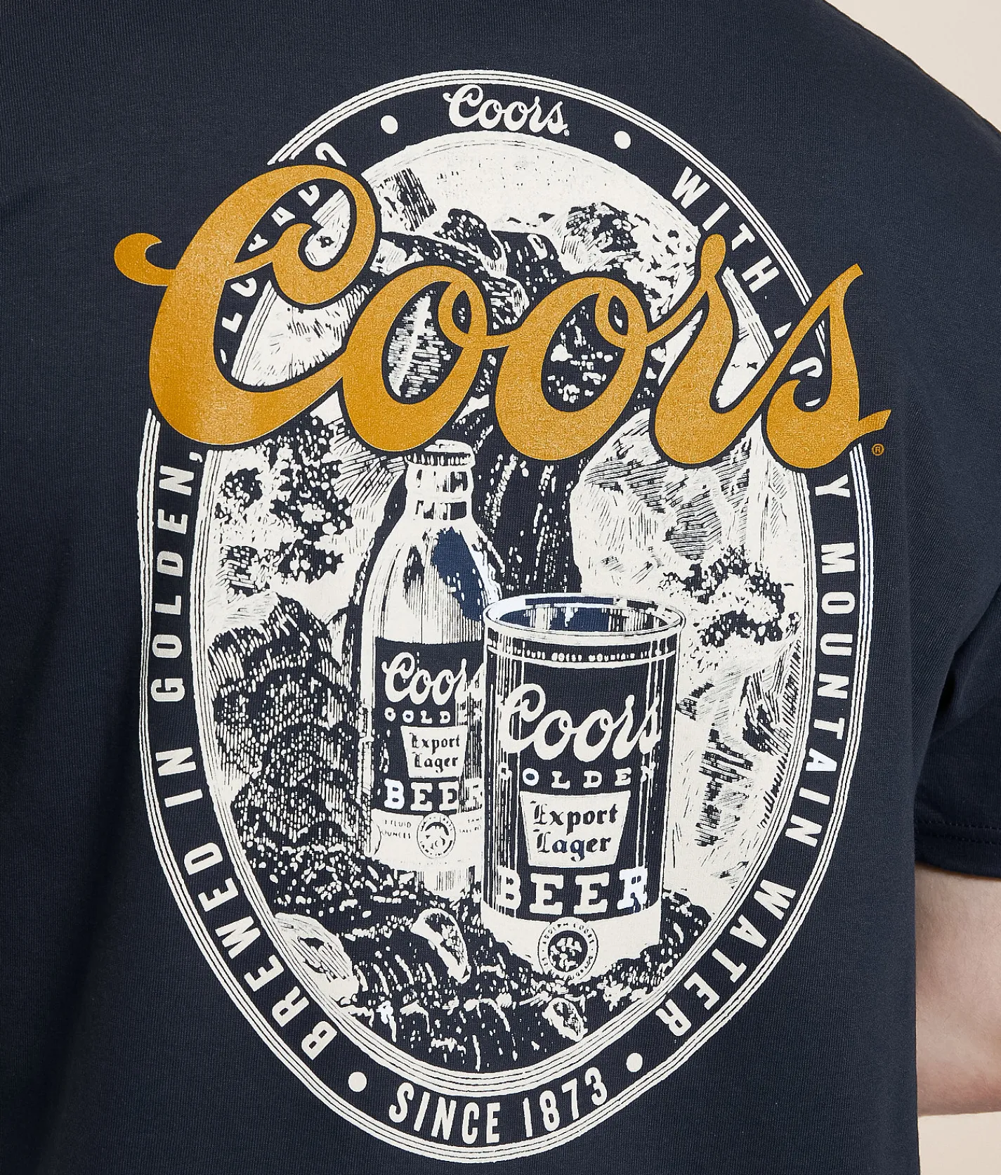 Graphic T-Shirts | tee luv Coors Badge T-Shirt Navy