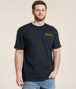 Graphic T-Shirts | tee luv Coors Badge T-Shirt Navy