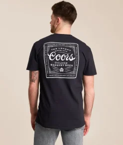Tops|Graphic T-Shirts | tee luv Coors Bandana T-Shirt Black Pigment Dye