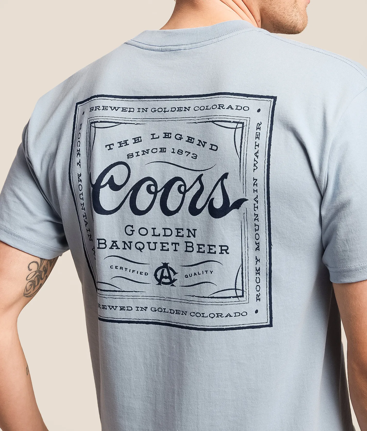 tee luv Coors Bandana T-Shirt Artic Blue New
