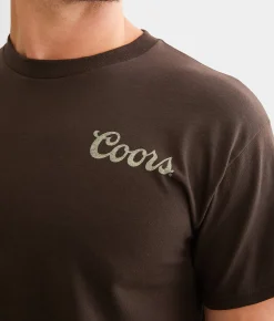 Brew City Coors Banquet Cowboy Rider T-Shirt Dark Chocolate Hot