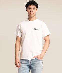 Graphic T-Shirts | Changes Coors Banquet Cowboy Scene T-Shirt White