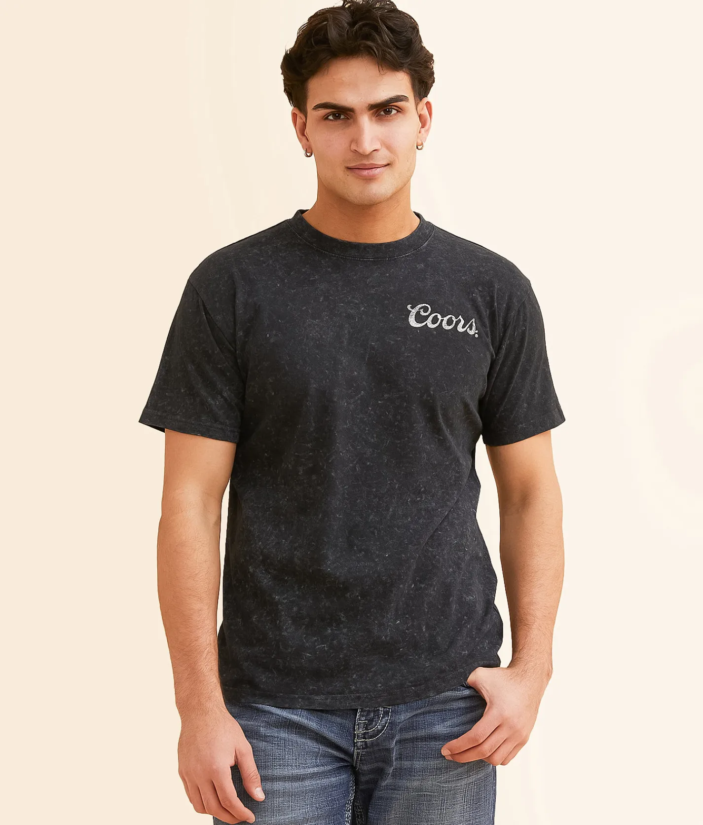 Changes Coors Banquet Cowboy T-Shirt Black Mineral Wash