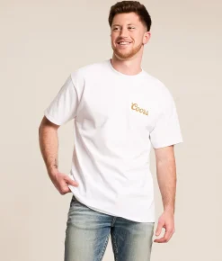 Tops|Graphic T-Shirts | tee luv Coors Banquet Golden T-Shirt White