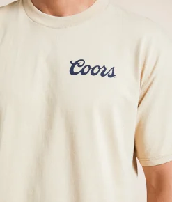 tee luv Coors Banquet Golden T-Shirt Sand New
