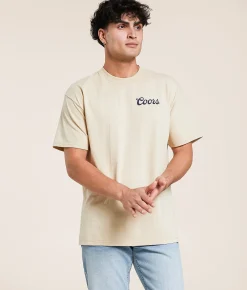 tee luv Coors Banquet Golden T-Shirt Sand New