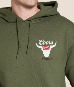 Brew City Coors Banquet Hooded Sweatshirt Military Green