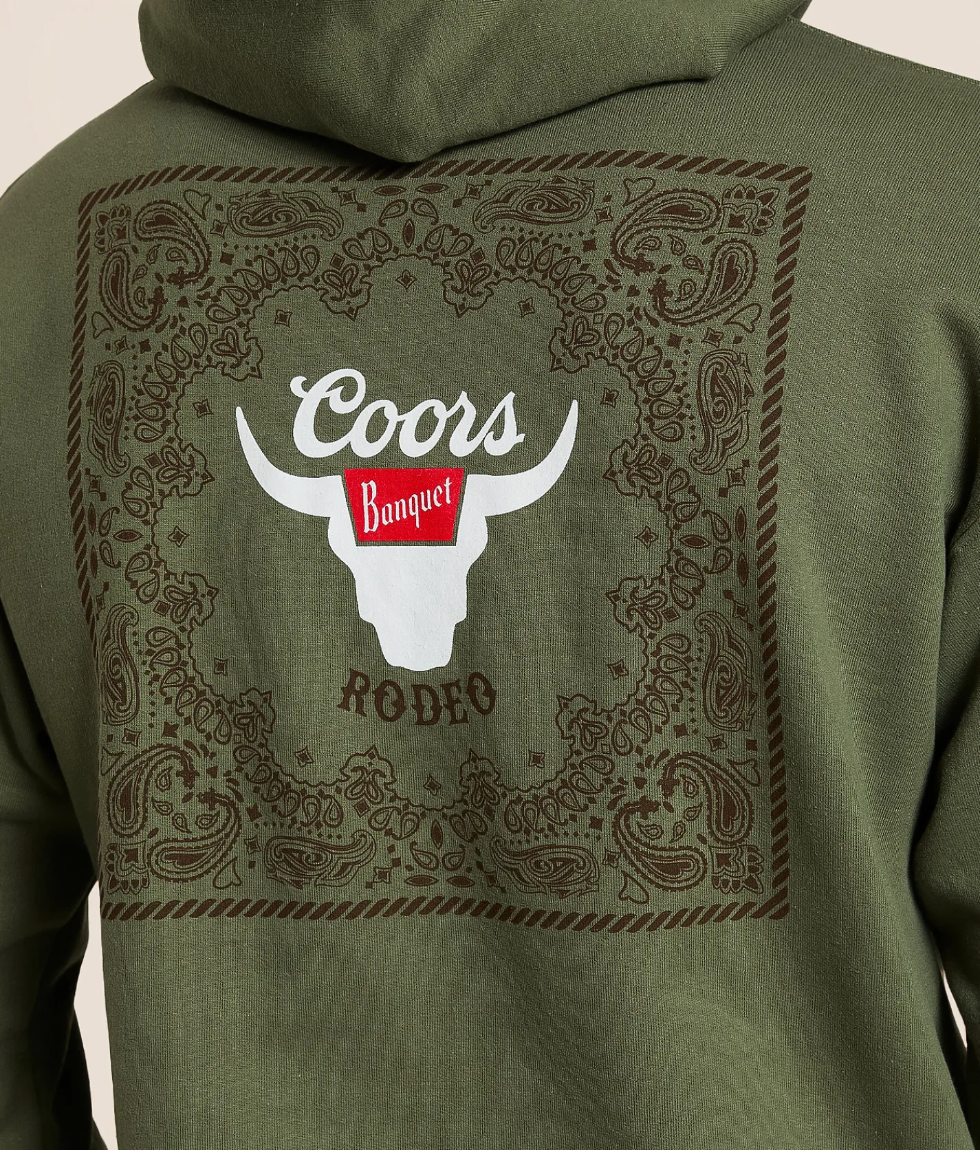 Brew City Coors Banquet Hooded Sweatshirt Military Green