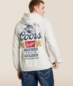 Tops | tee luv Coors Banquet Hooded Sweatshirt Ash