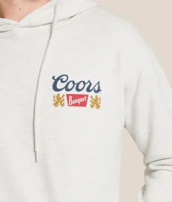 Tops | tee luv Coors Banquet Hooded Sweatshirt Ash