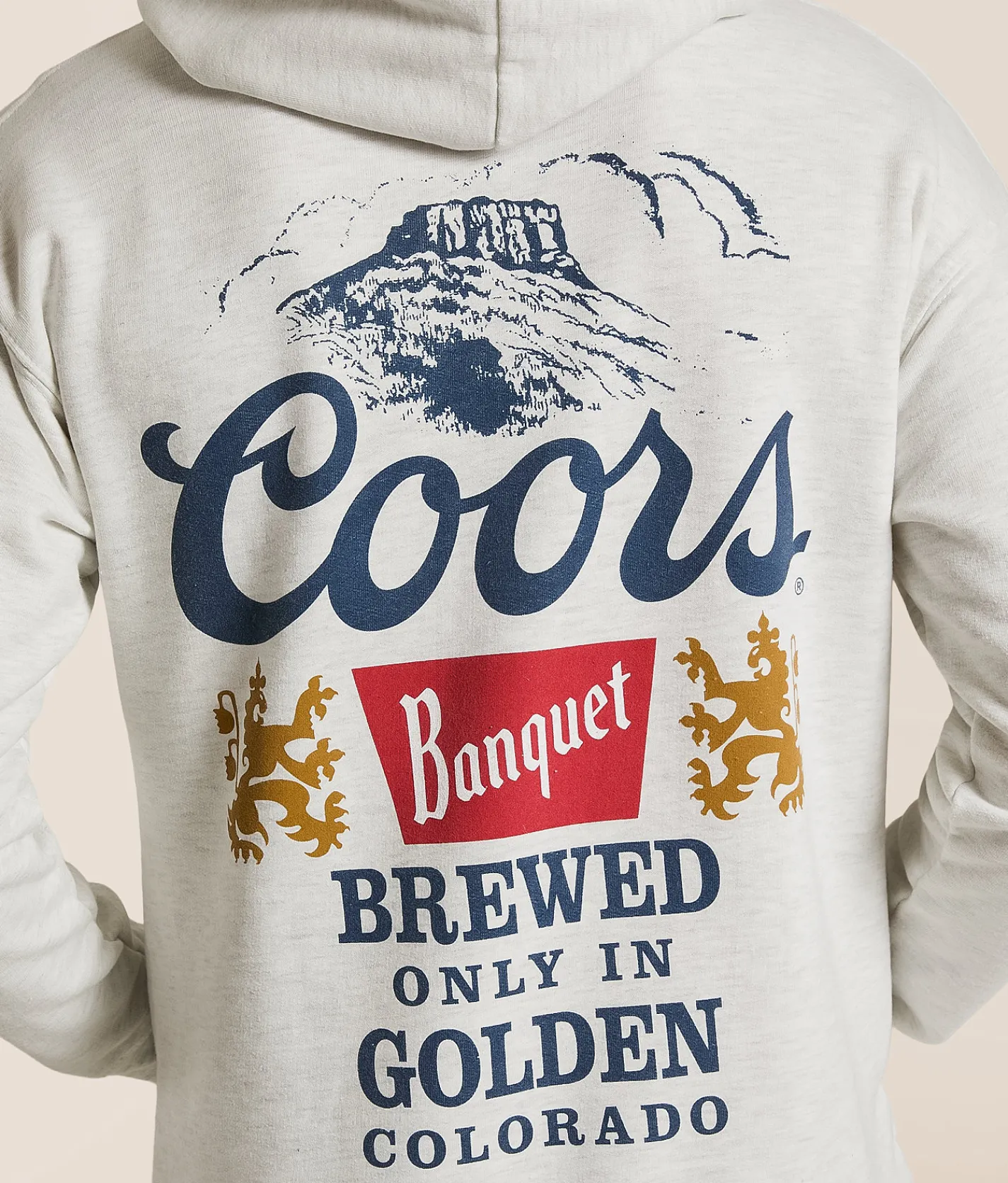 Tops | tee luv Coors Banquet Hooded Sweatshirt Ash
