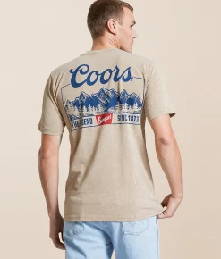 Changes Coors Banquet Mountain T-Shirt Beige Mineral Wash Online