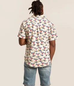 Catalyst Coors Banquet Stretch Shirt Beige New