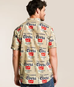 Junkfood Coors® Banquet Stretch Shirt Camel New