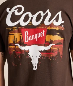 Tops|Graphic T-Shirts | tee luv Coors Banquet Sunset Longhorn T-Shirt Java