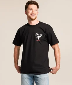 tee luv Coors Banquet T-Shirt Black Hot