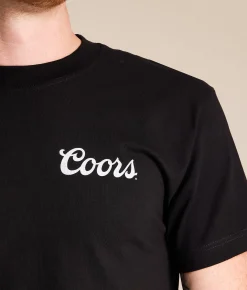 tee luv Coors Banquet T-Shirt Black New