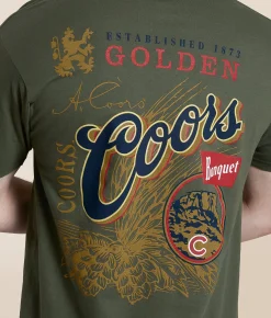 Graphic T-Shirts | tee luv Coors Banquet T-Shirt Surplus Green