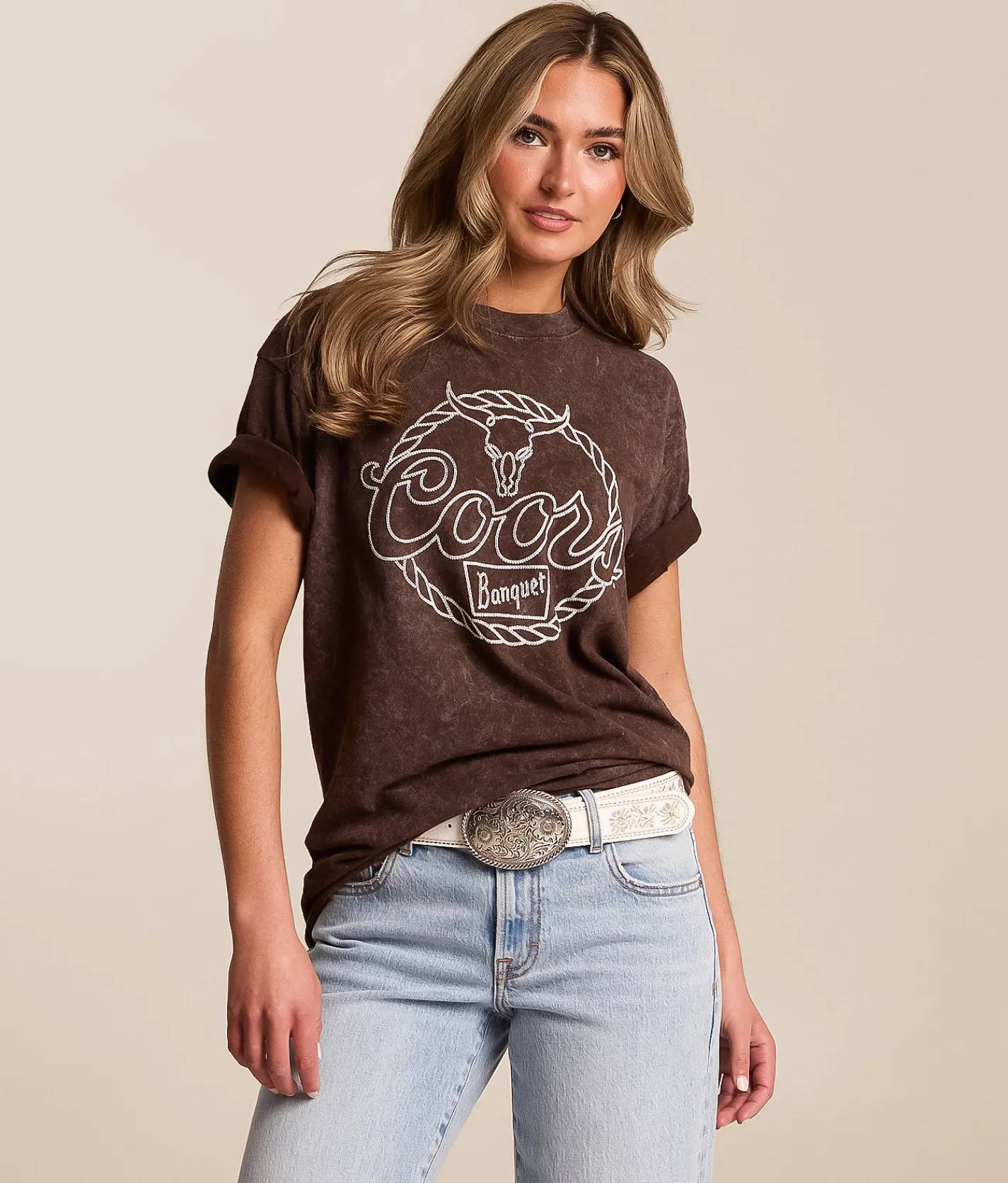 Tops | Changes Coors Banquet T-Shirt Brown