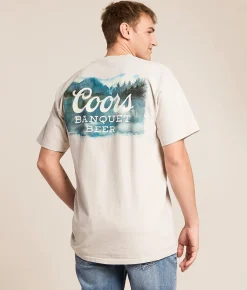 Tops | tee luv Coors Banquet Watercolor Landscape T-Shirt Stone